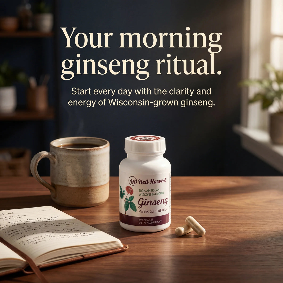 Wisconsin American Ginseng Capsules — 500mg — 60 Count - Image 4