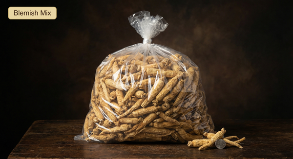 Wisconsin American Ginseng Whole Root — Blemish Mix