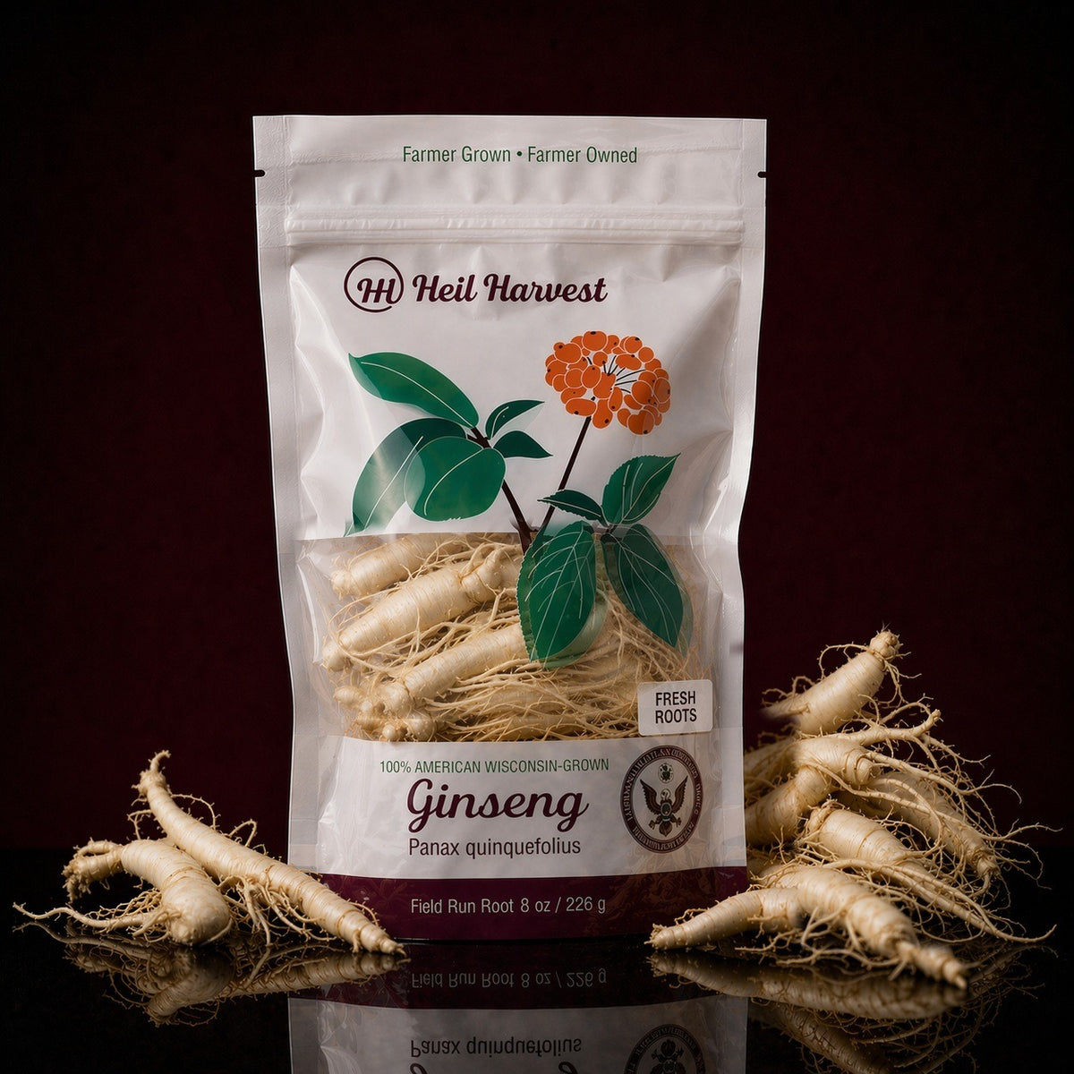 Fresh Wisconsin American Ginseng Roots
