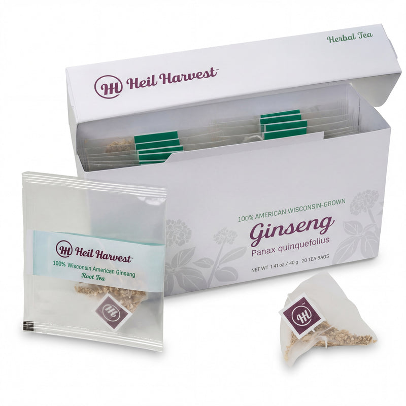 Wisconsin American Ginseng Tea Bags — Caffeine-Free Herbal Tea - Image 7